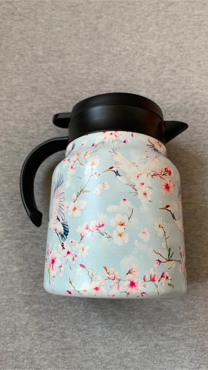 Brand New Crane/Floral Motif Thermal Carafe 1L (2 Available)