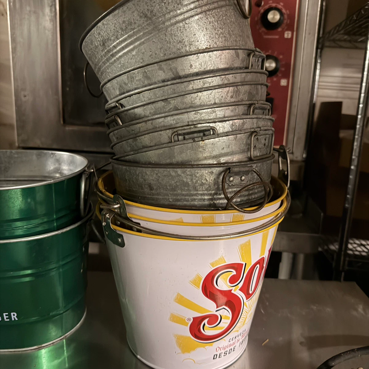 Assorted Metal Beer Buckets