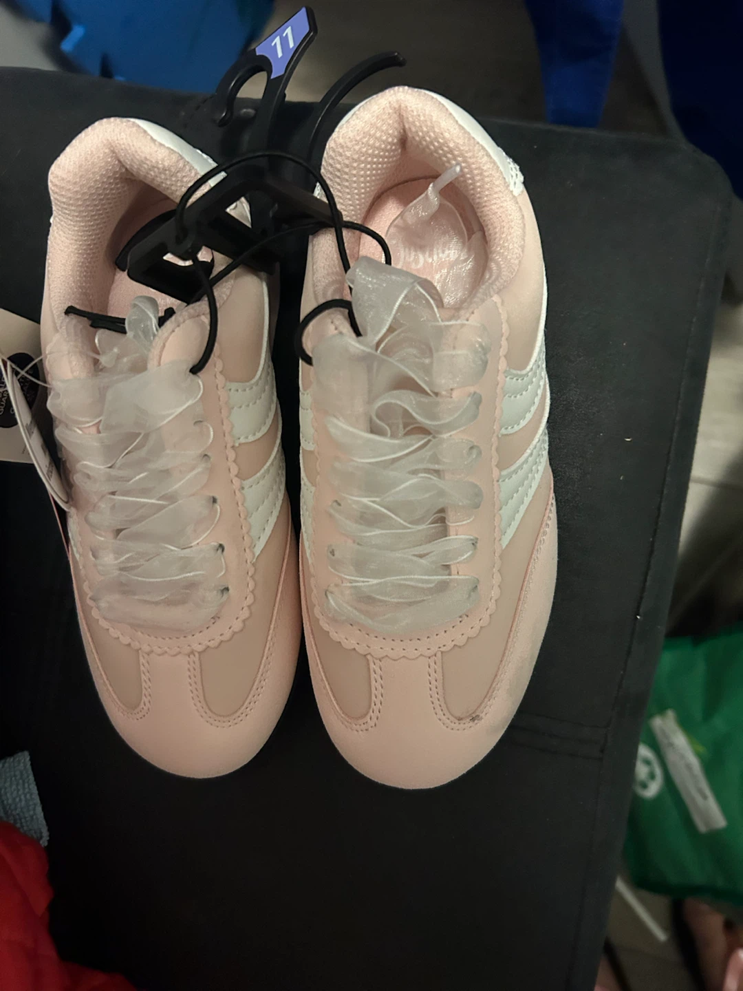 New Girls Justice Pink Sneakers - Size 11