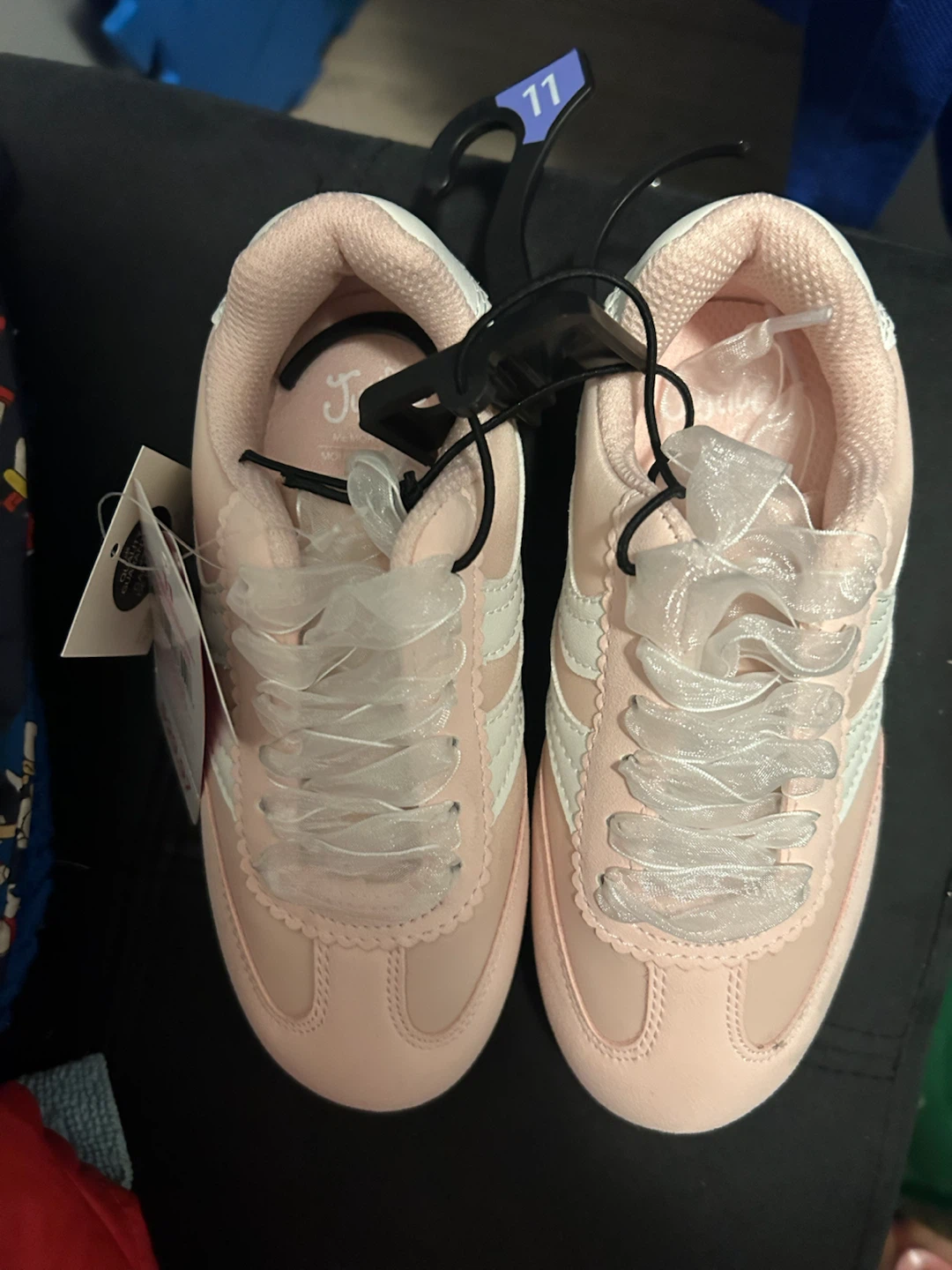New Girls Justice Pink Sneakers - Size 11 - photo 2