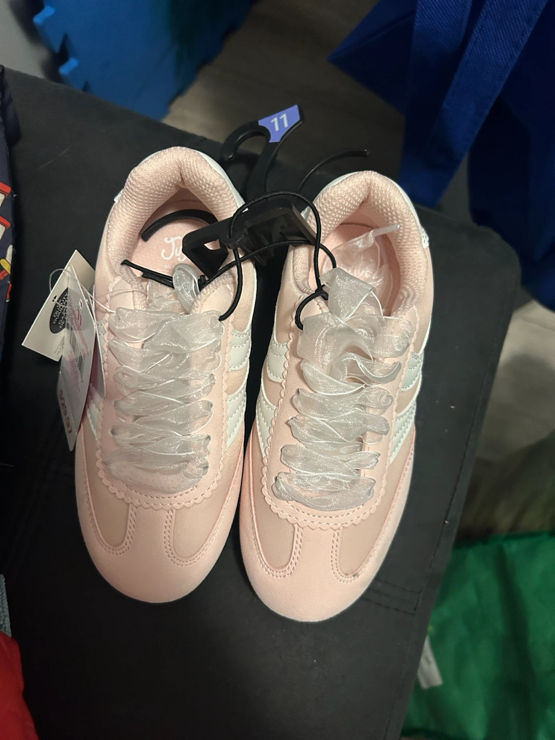 New Girls Justice Pink Sneakers - Size 11 - photo 3