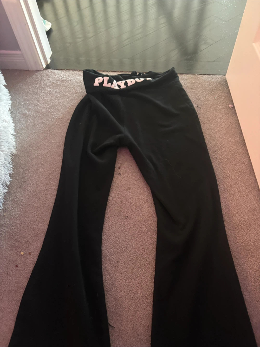 Black Playboy Fold-Over Sweatpants - photo 2