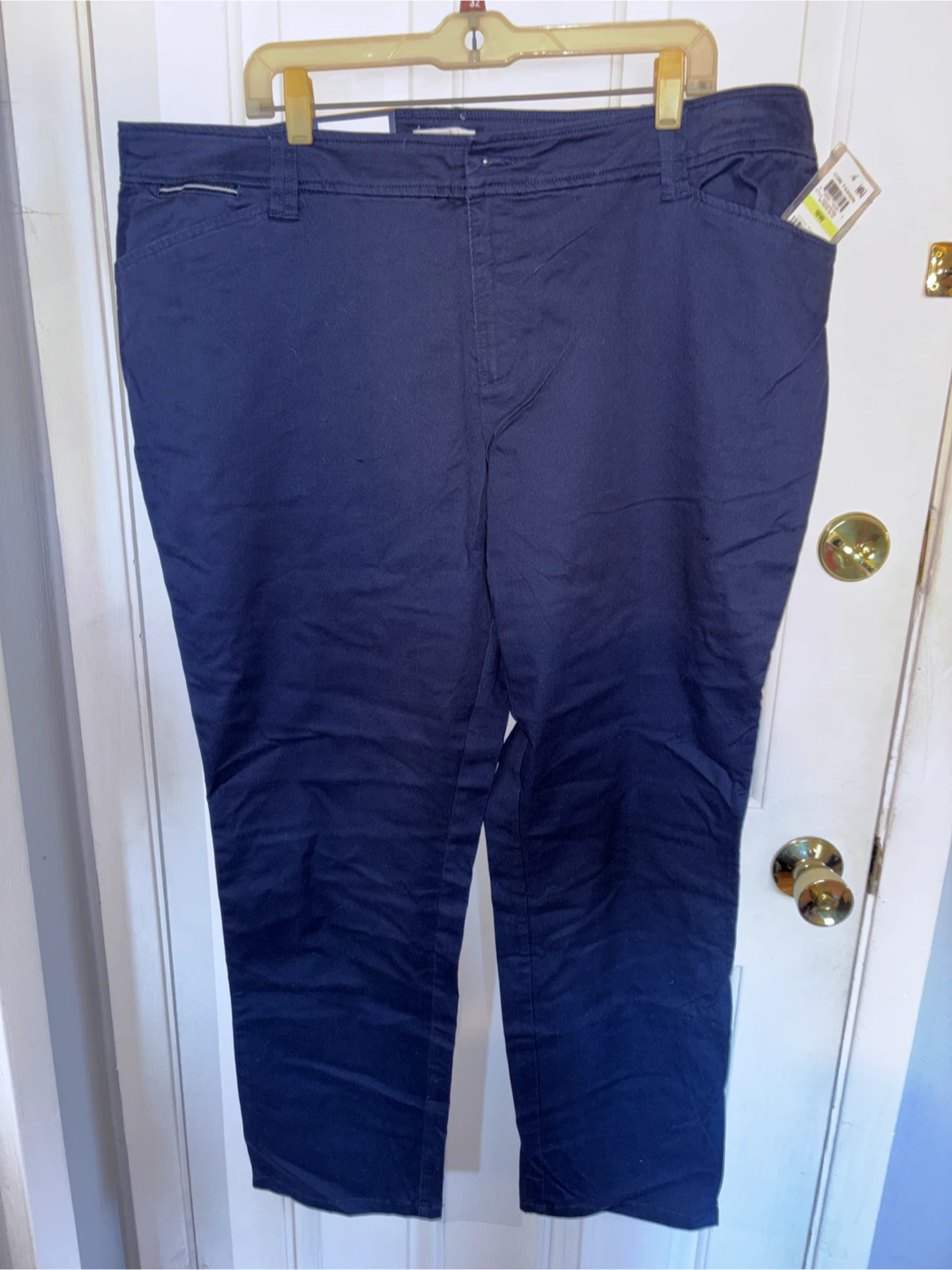 Charter Club Slim Leg Pants Navy Size 18W