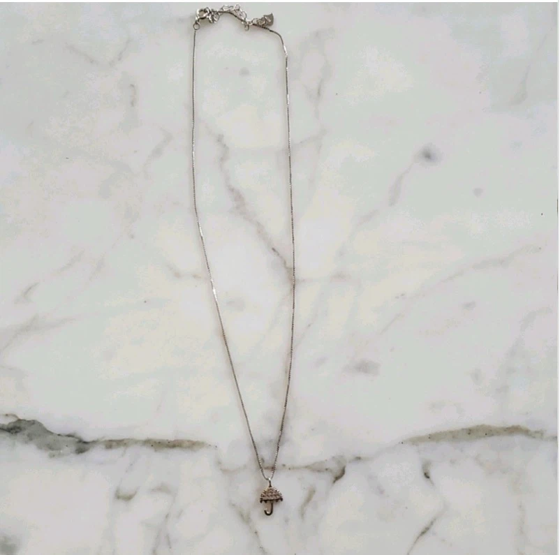 Silver-Tone Umbrella Pendant Necklace - photo 2