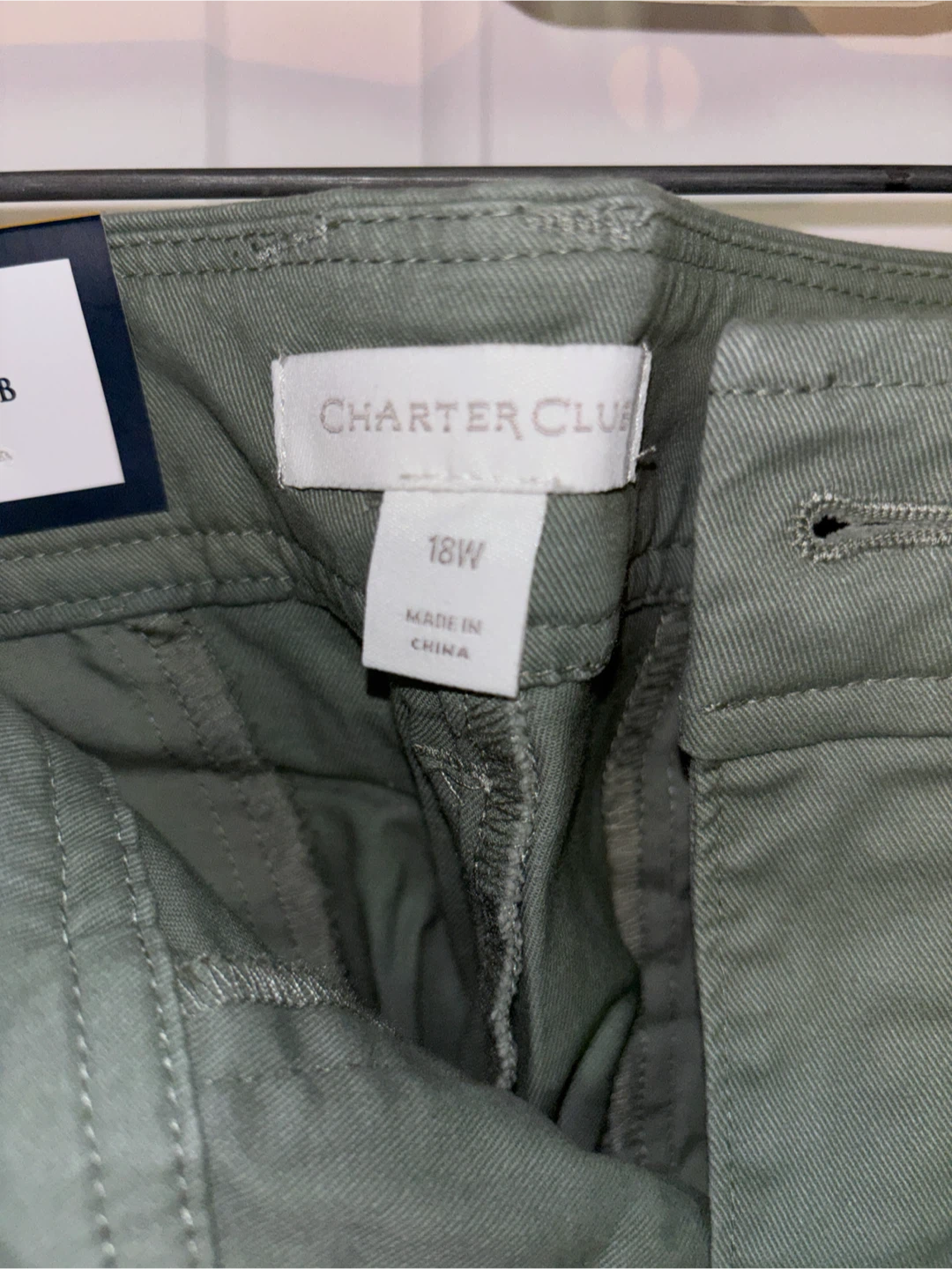 Charter Club Slim Leg Pants Olive Green 18W - photo 2
