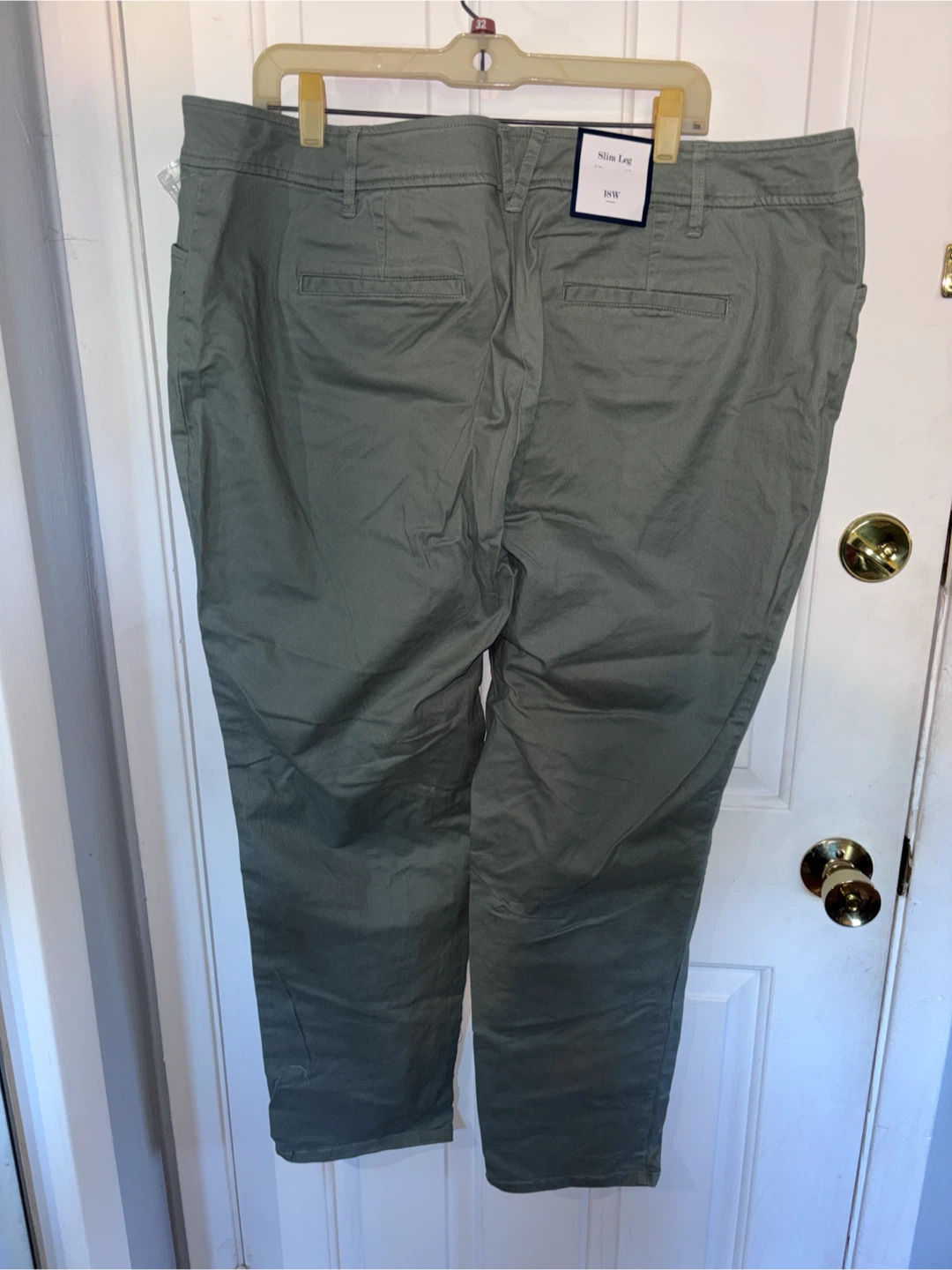 Charter Club Slim Leg Pants Olive Green 18W - photo 3
