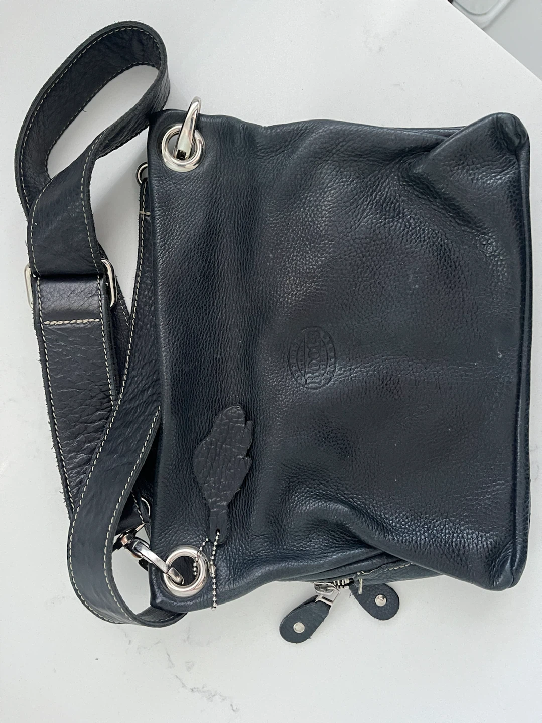 Black Roots Leather Crossbody Bag - photo 2