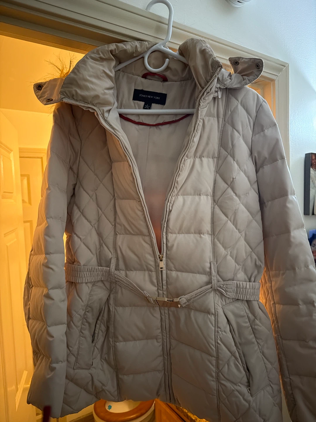 Jones New York Quilted Hooded Coat