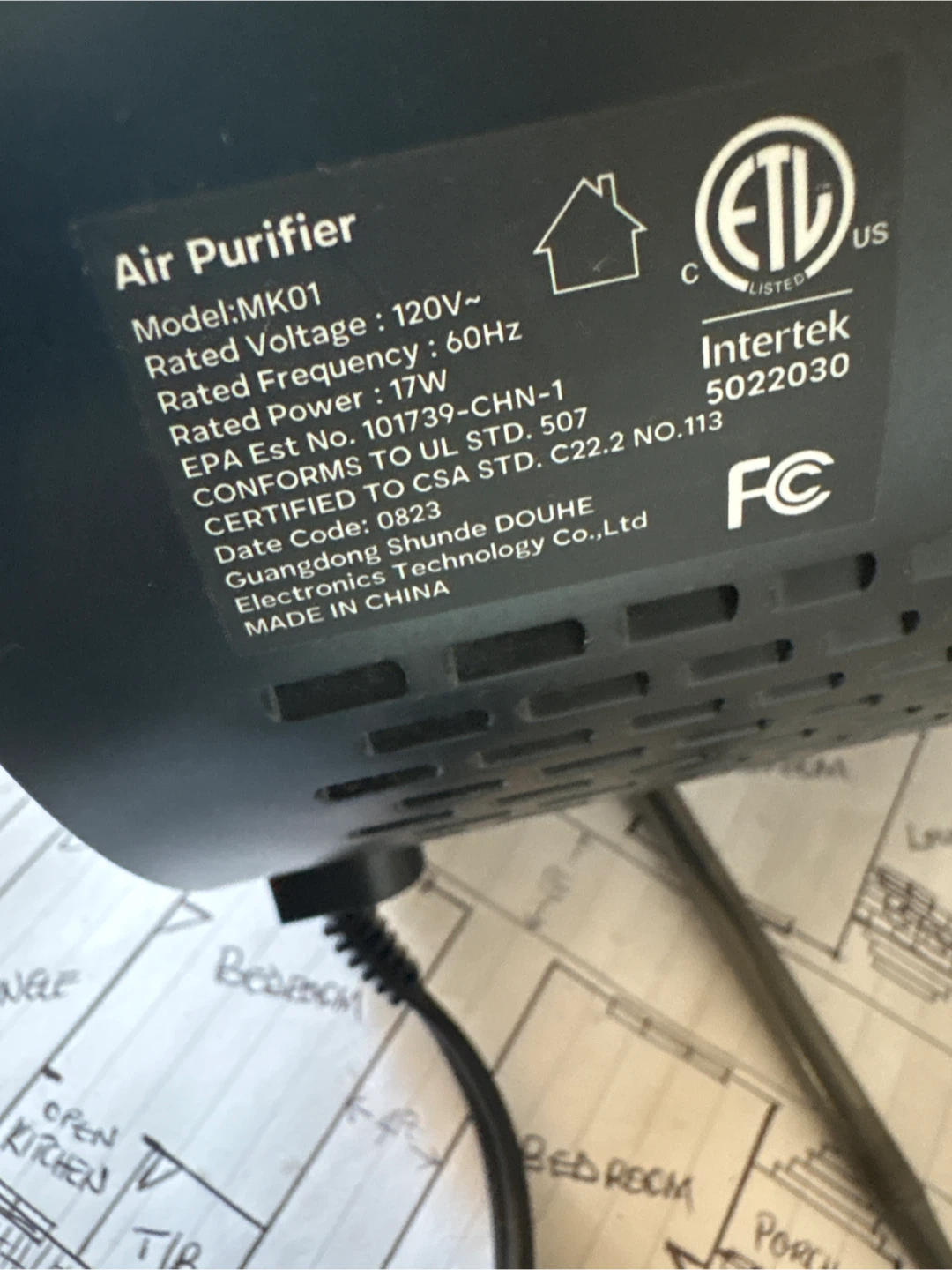 Aroeve Air Purifier Model MK01 - photo 3