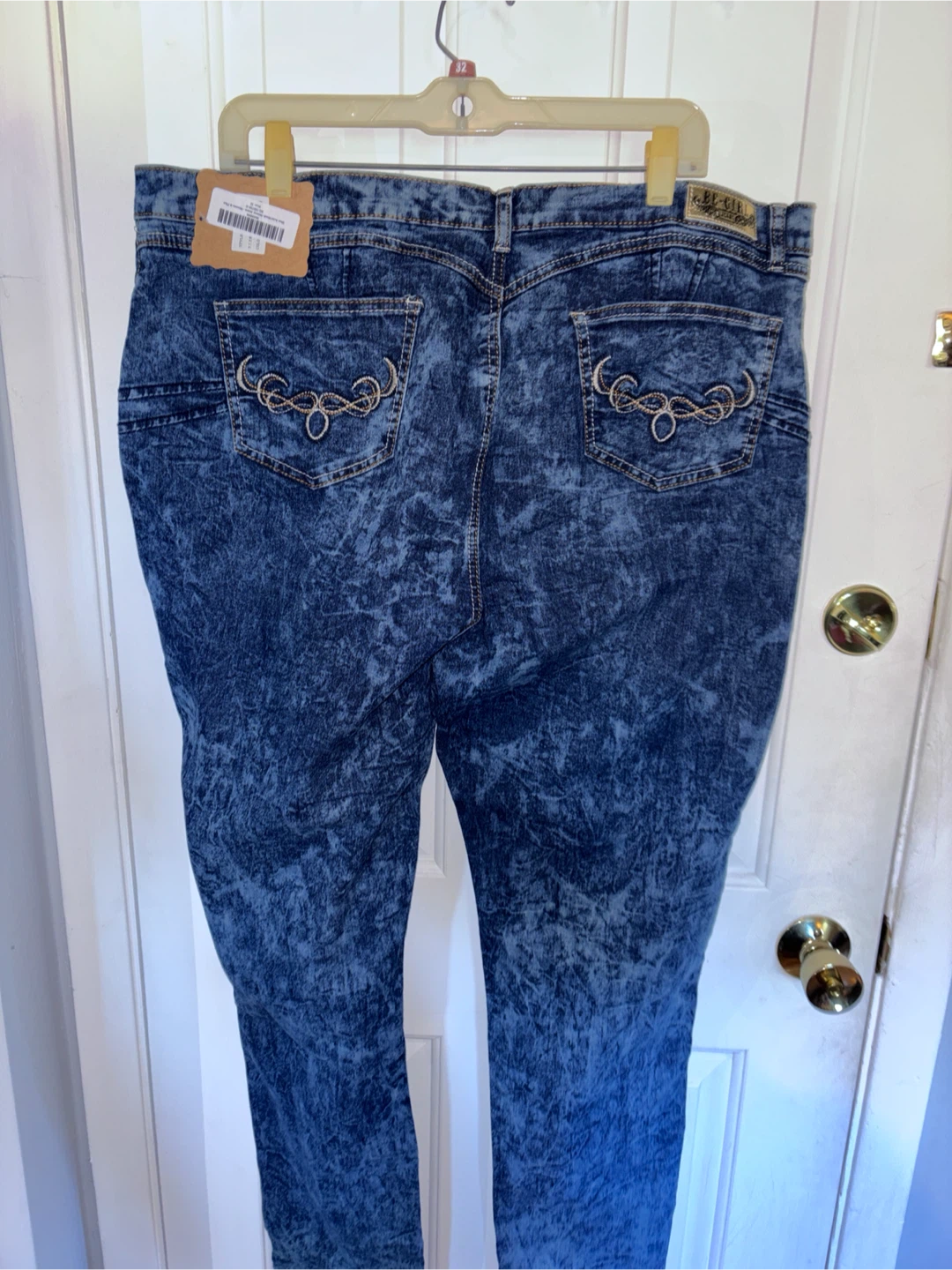 Be-Girl Blue Acid Wash Skinny Jeans Size 22 - photo 3