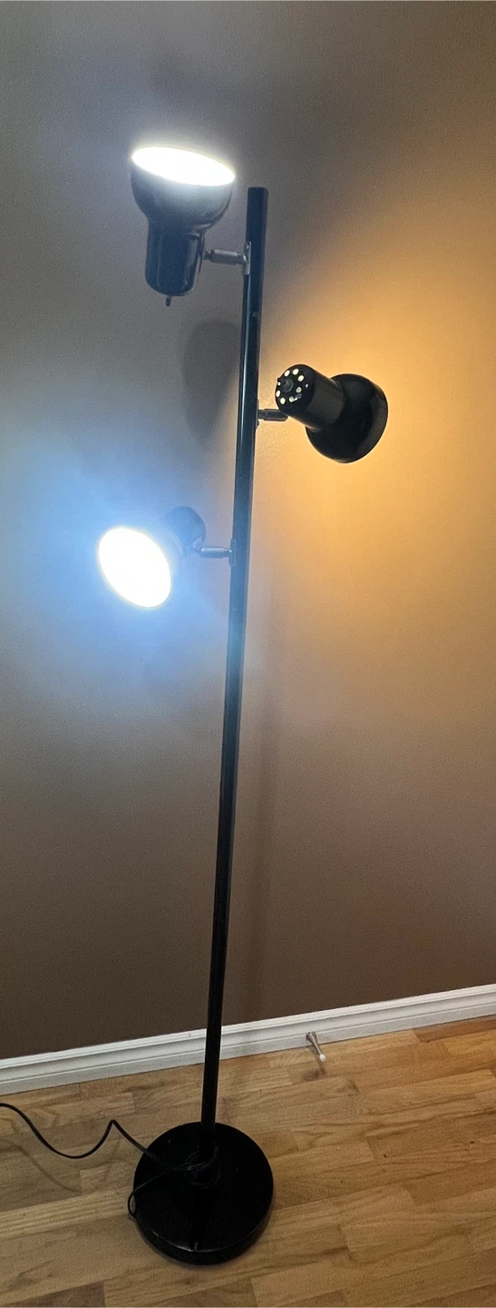 Black Three-Light Floor Lamp - photo 2