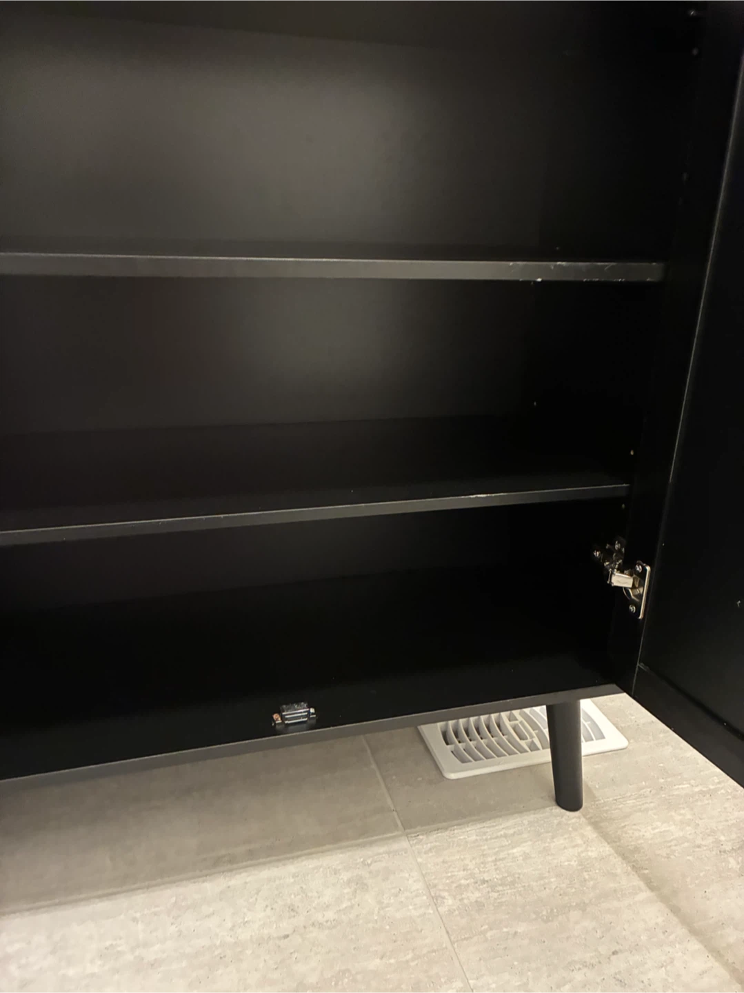Black Cabinet with Rattan Doors - photo 4