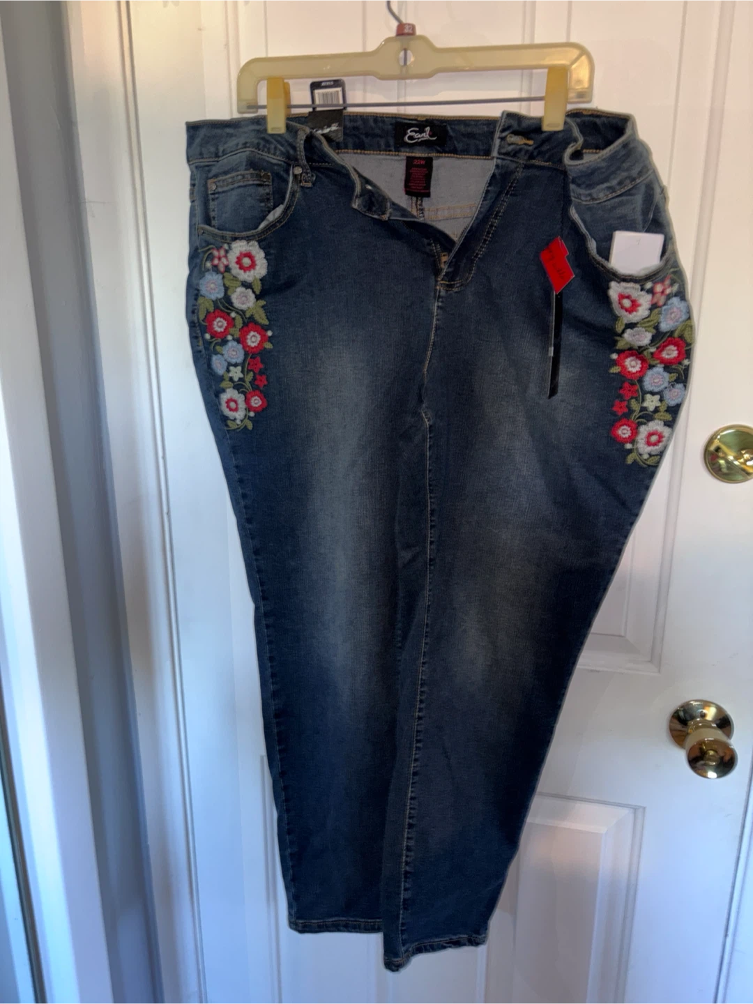 Earl Jean Floral Embroidered Jeans