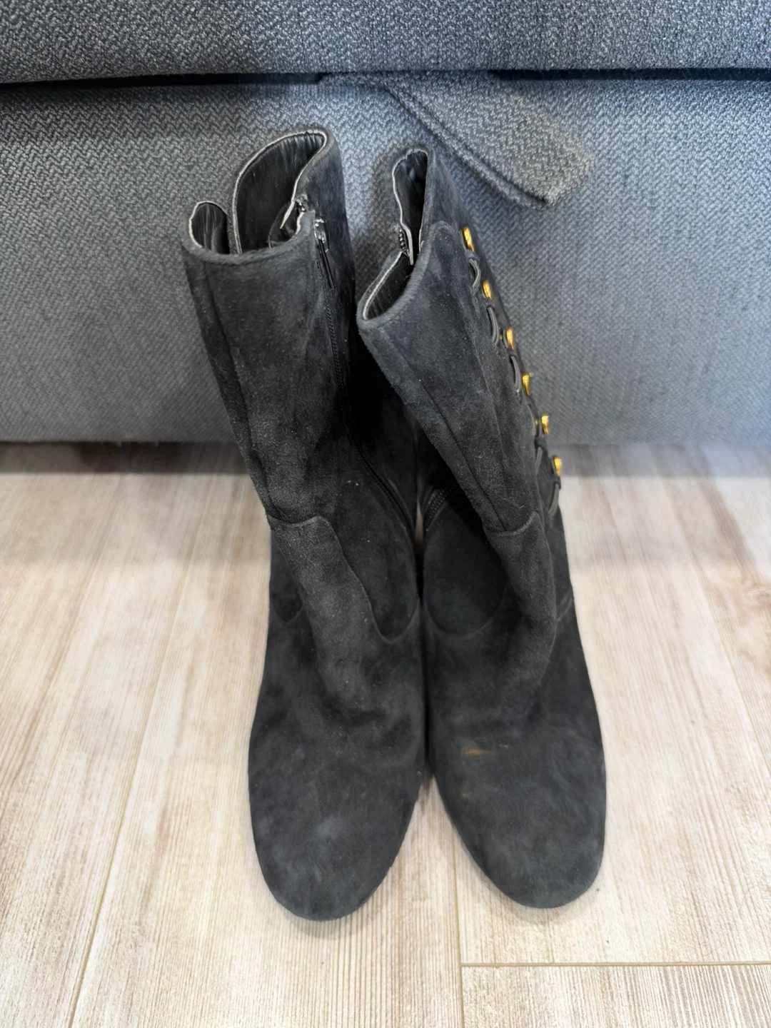 Guess Black Suede Heeled Boots - photo 2