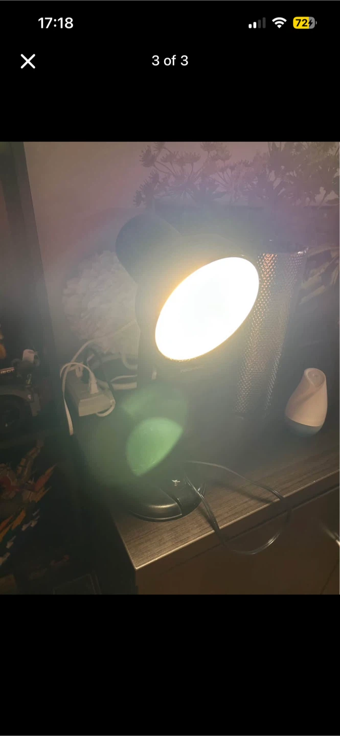 Black adjustable desk lamp