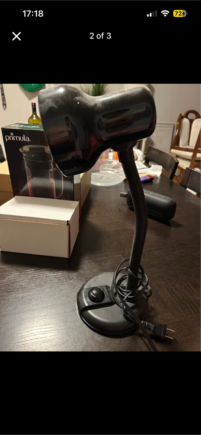 Black adjustable desk lamp - photo 2