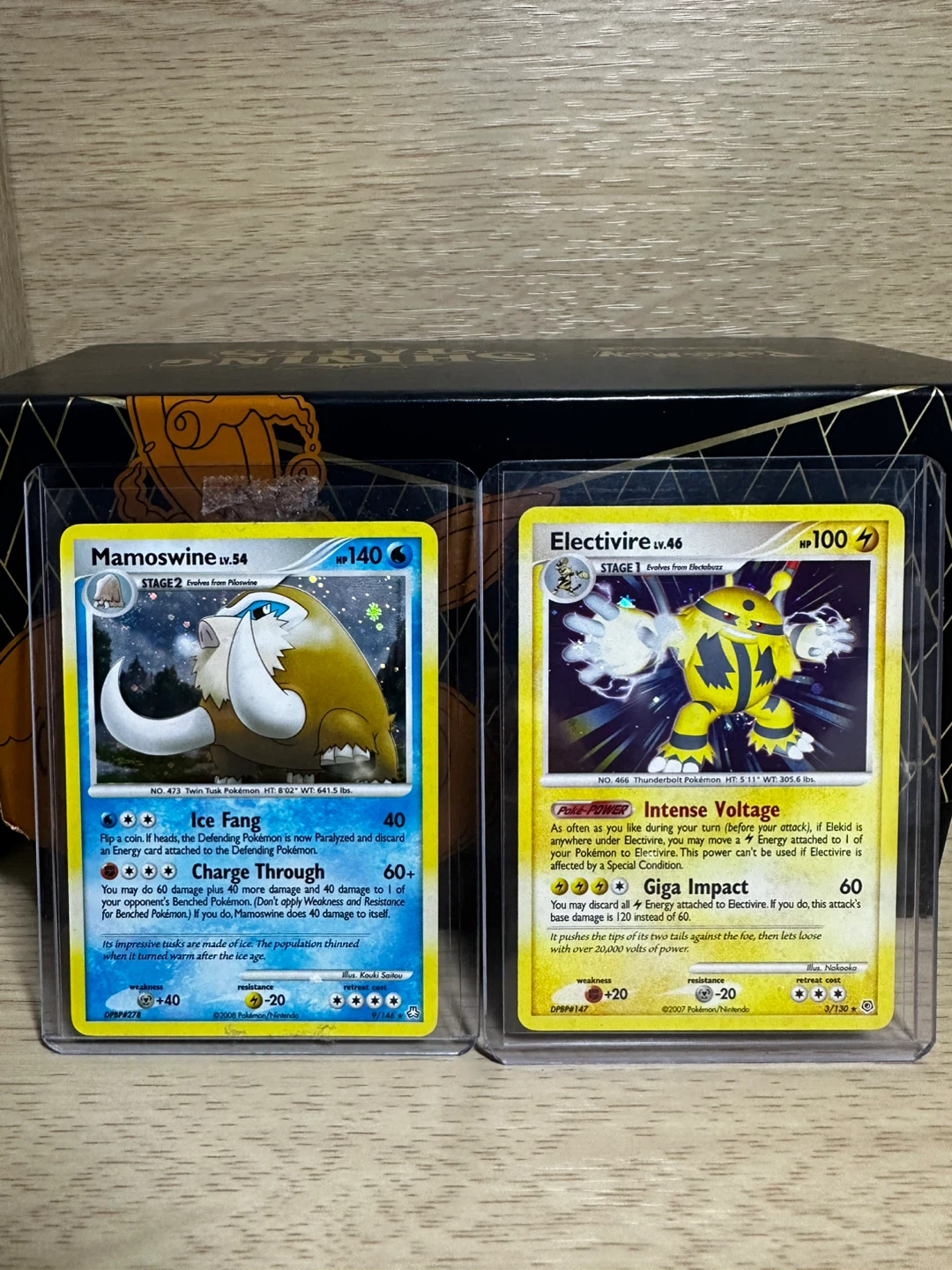 Pokemon Cards Mamoswine and Electivire