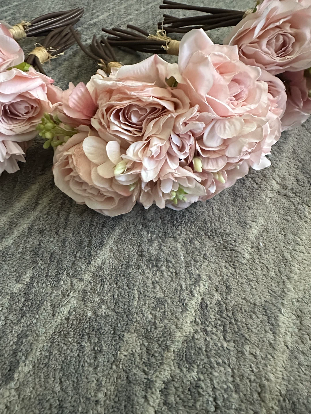 Set of 5 Artificial Pink Rose Bouquets - photo 5
