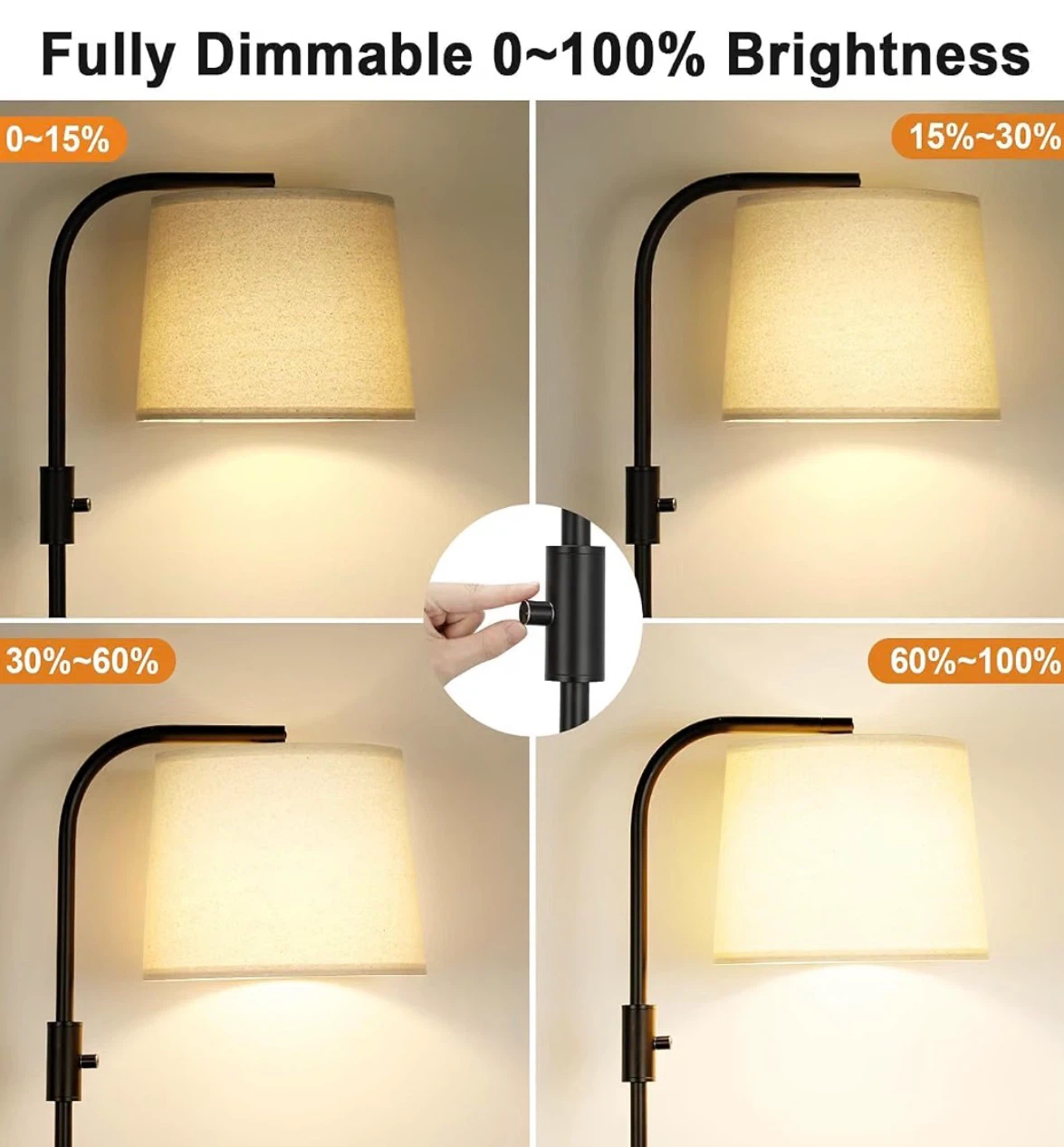 Dimmable Standing Floor Lamp with Rotating Head - photo 3