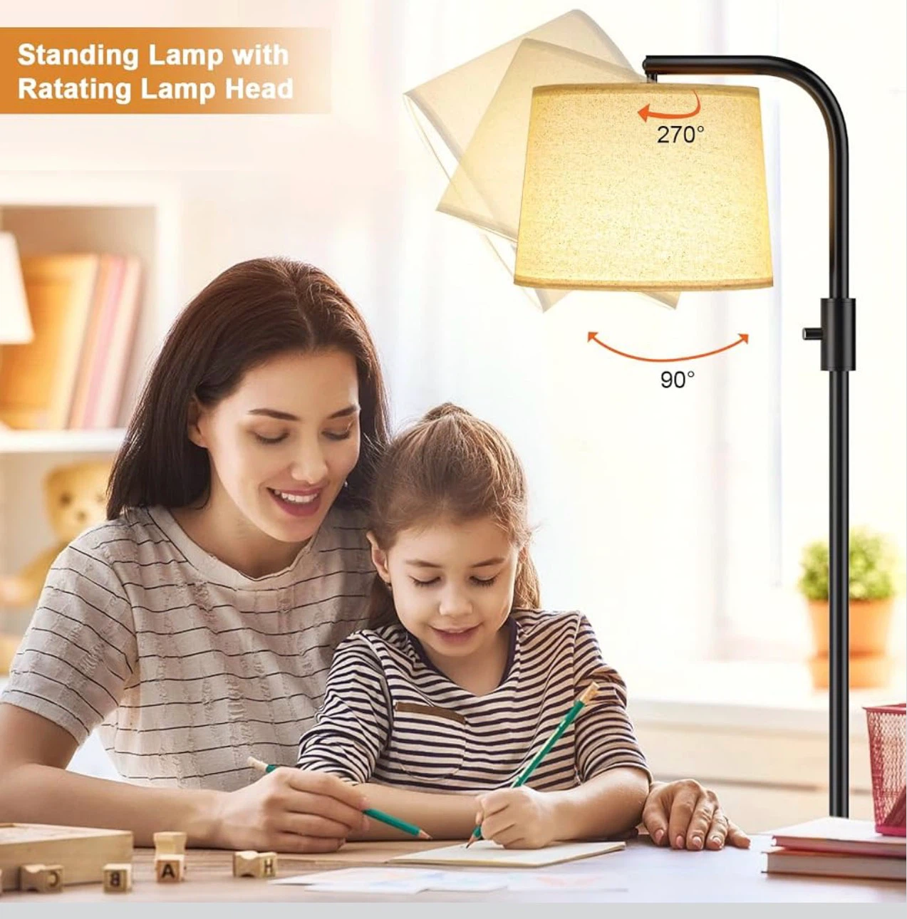 Dimmable Standing Floor Lamp with Rotating Head - photo 4