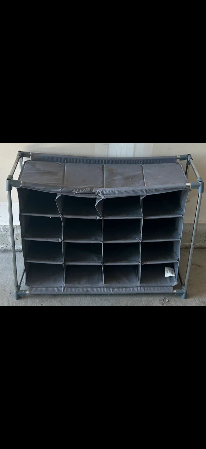 Grey 16-Cube Shoe Organizer - photo 2
