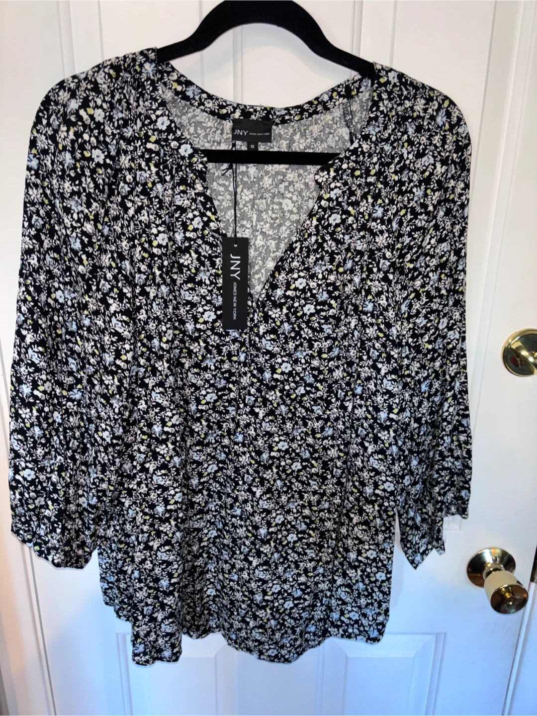 JNY Jones New York Floral Blouse 1X