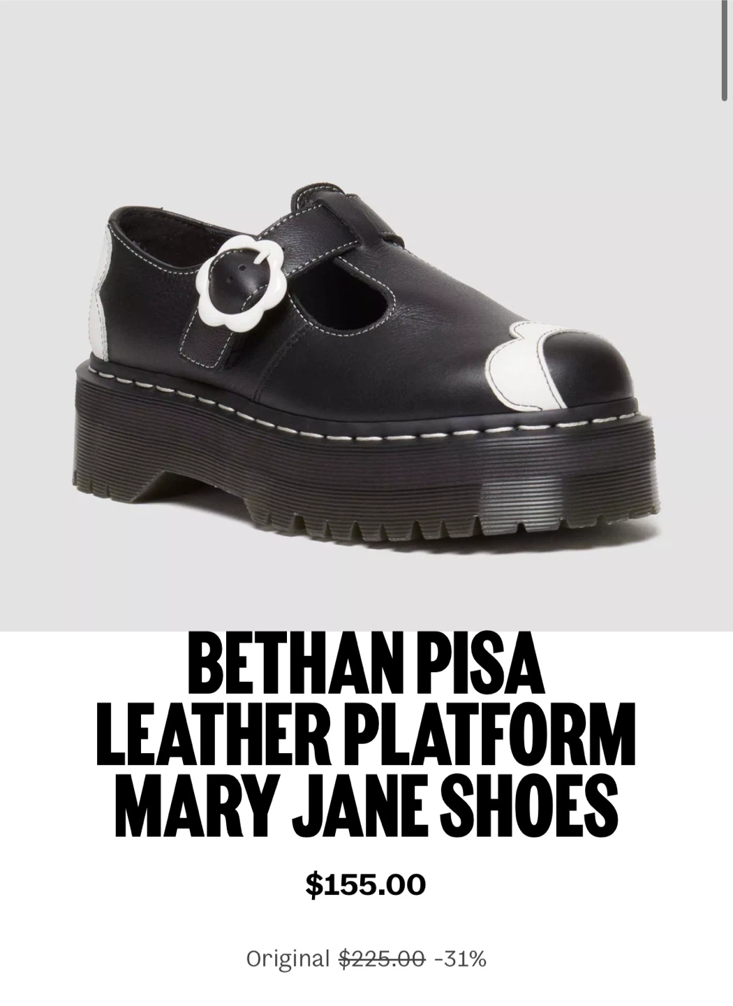 Dr. Martens Bethan Pisa Leather Platform Mary Janes - photo 2