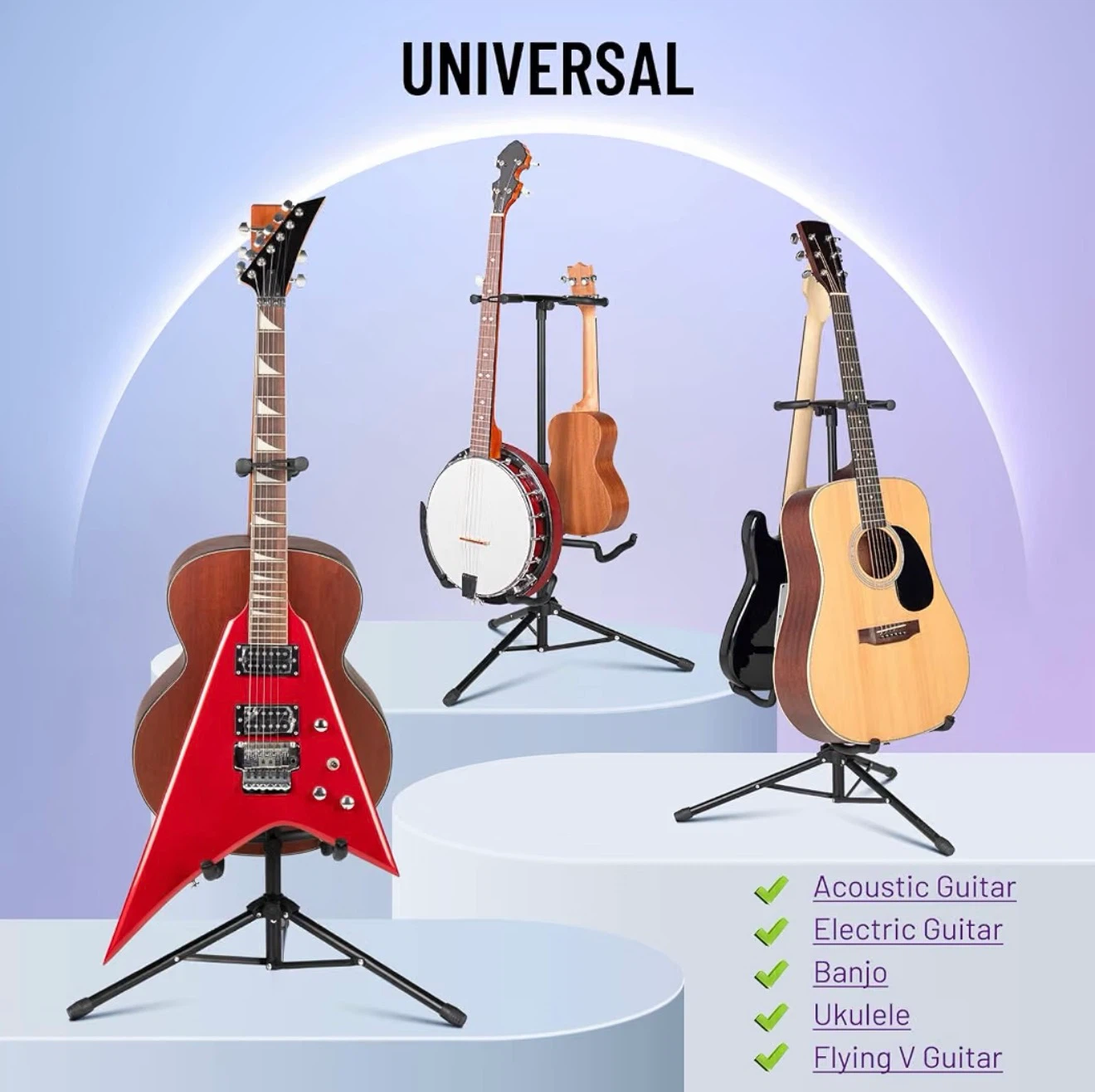 CAHAYA Dual Guitar Stand - photo 3