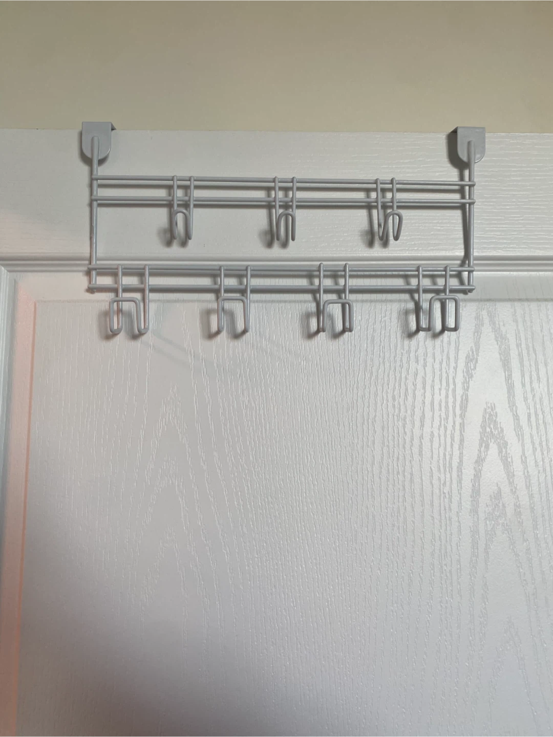 White Over-the-Door Hanging Hook Organizer