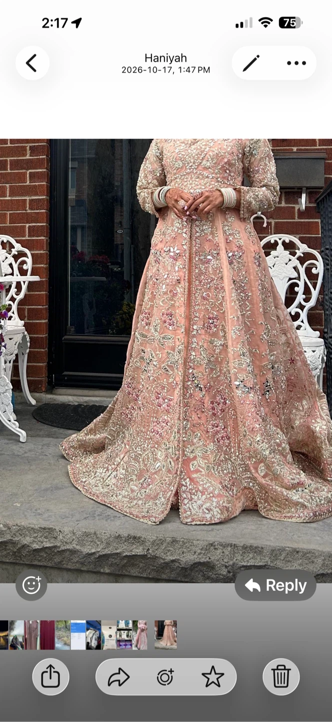 Pink Embroidered Pakistani Wedding Lehenga