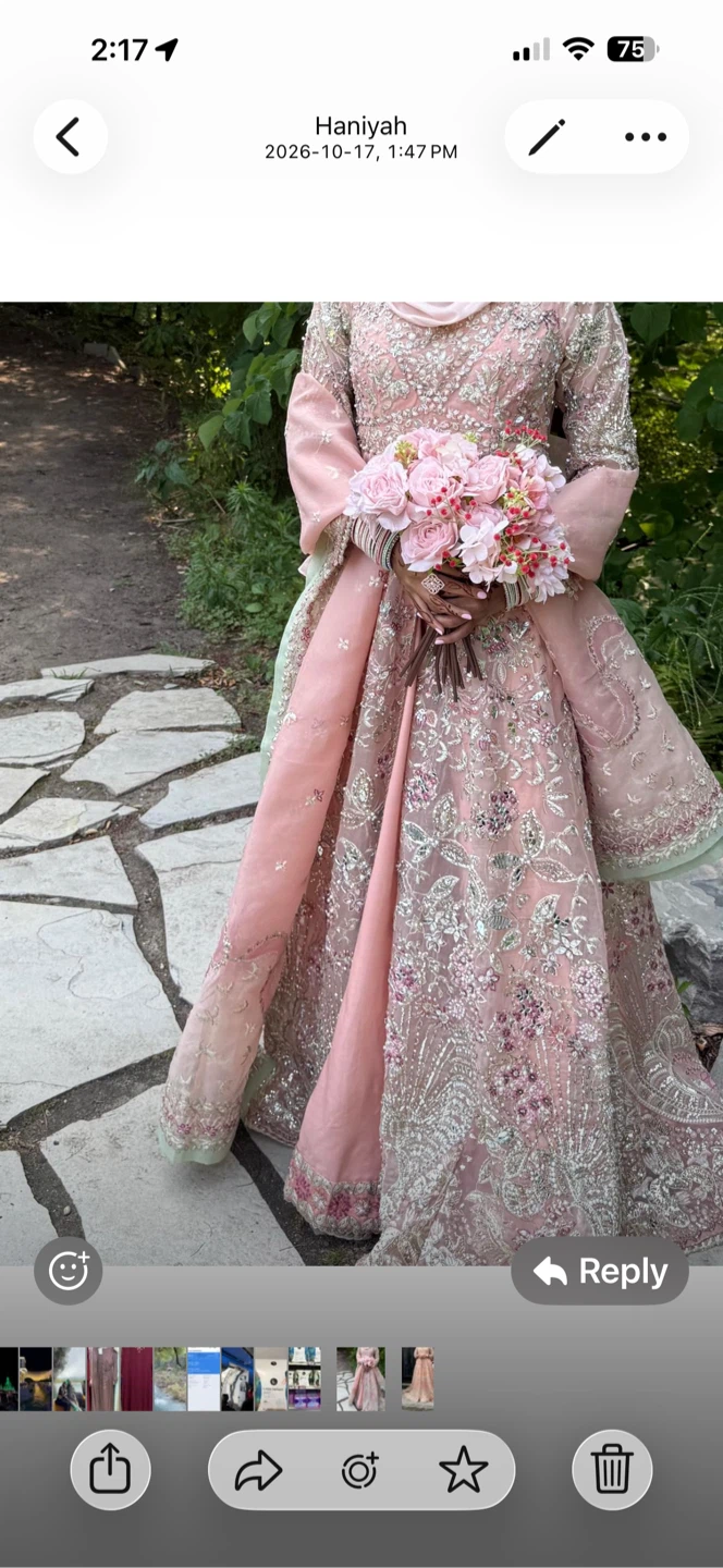 Pink Embroidered Pakistani Wedding Lehenga - photo 2
