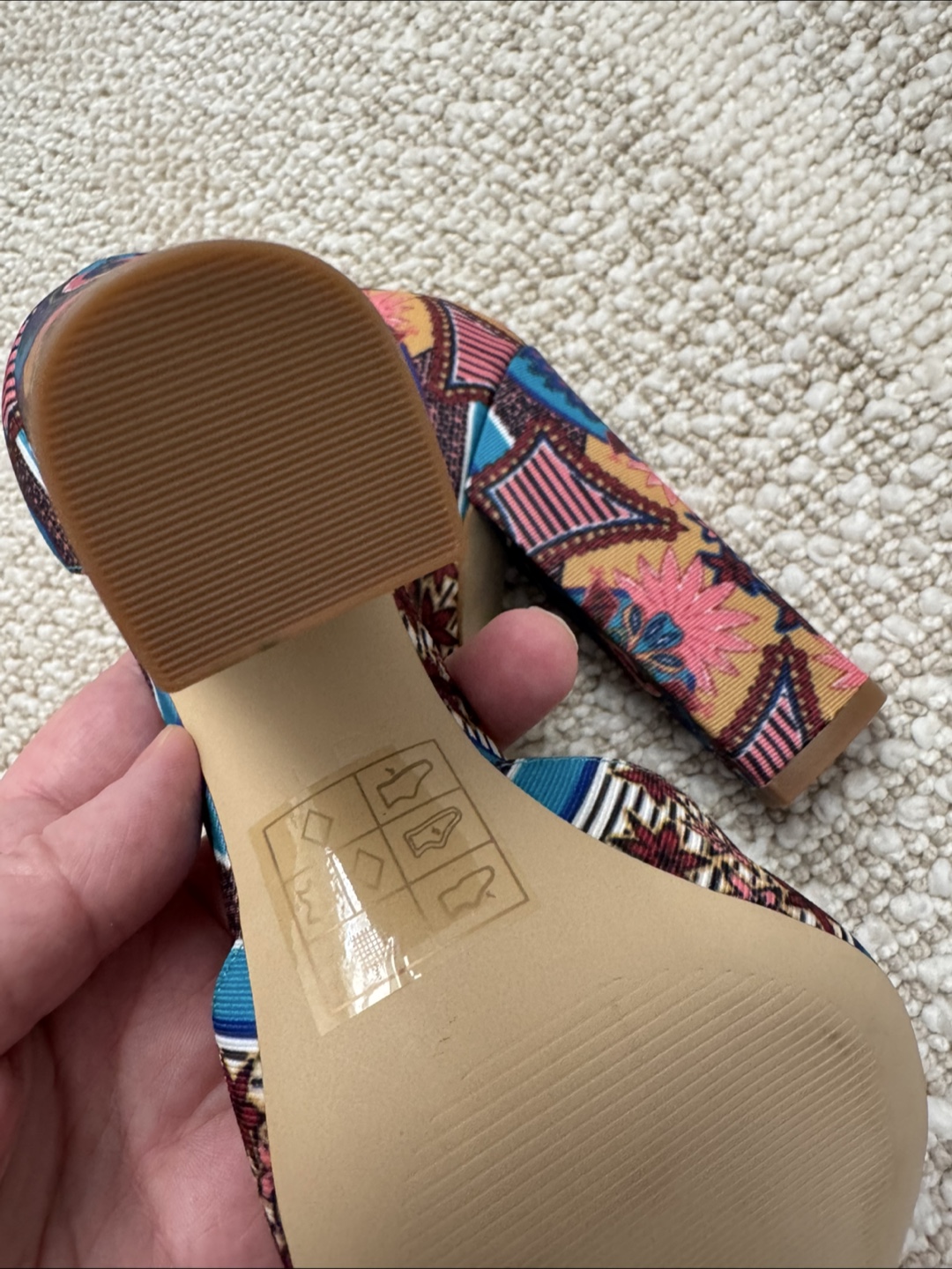 Aldo Printed Pattern Block Heel Pumps - photo 3