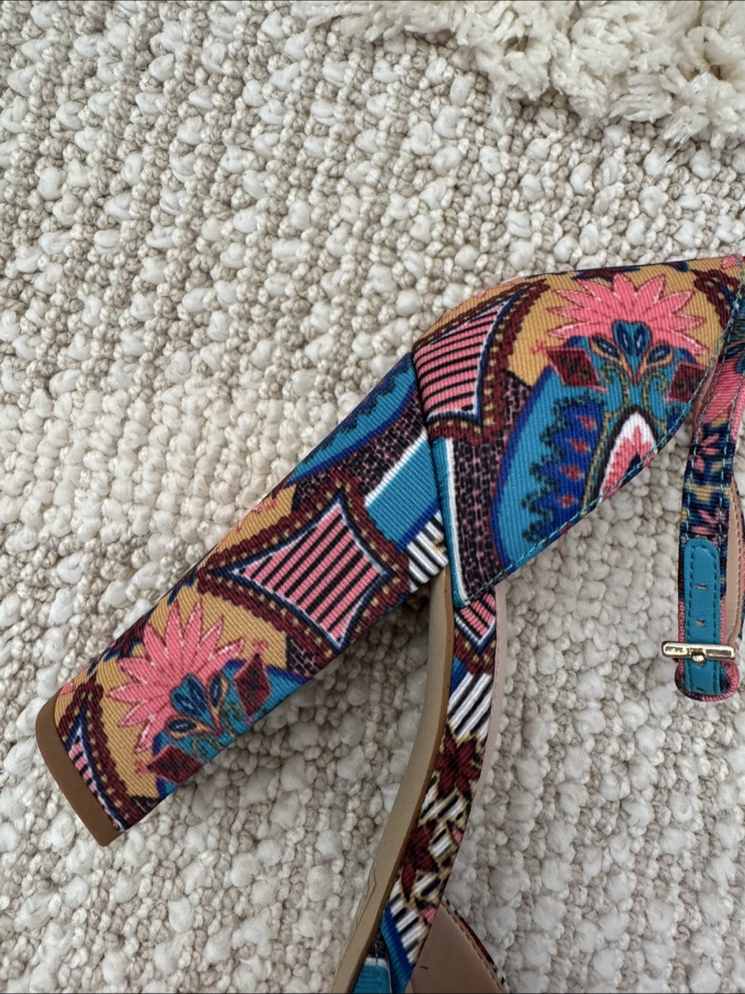 Aldo Printed Pattern Block Heel Pumps - photo 5