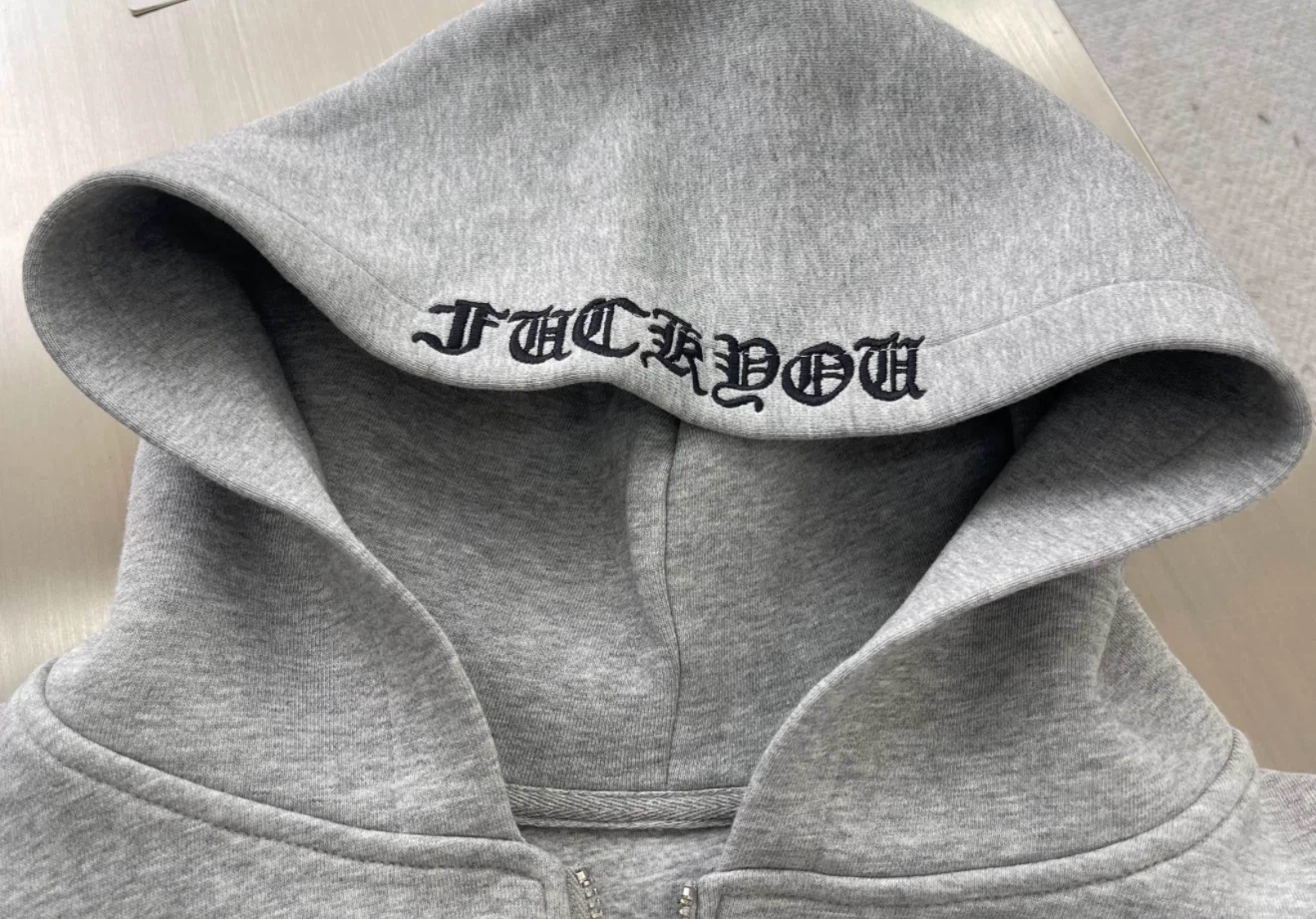 Grey Crome hearts zip up size L - photo 3