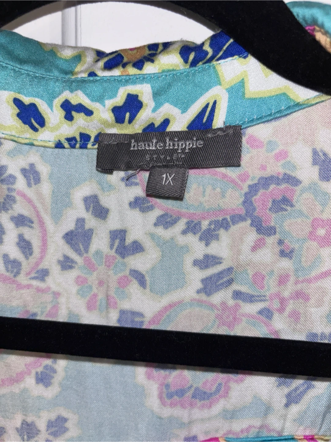 Haute Hippie Style Paisley Button-Down Shirt 1X - photo 2