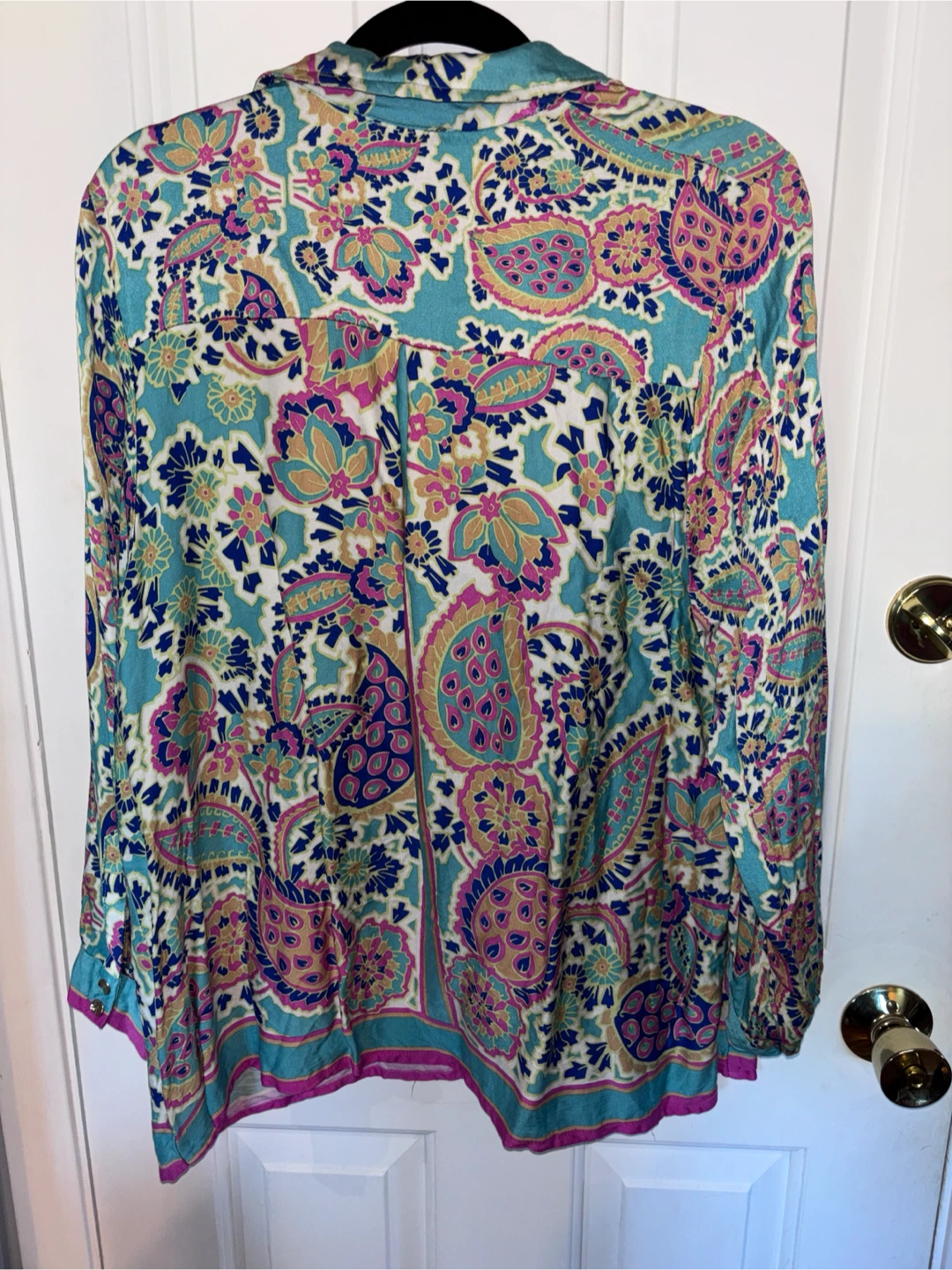 Haute Hippie Style Paisley Button-Down Shirt 1X - photo 3