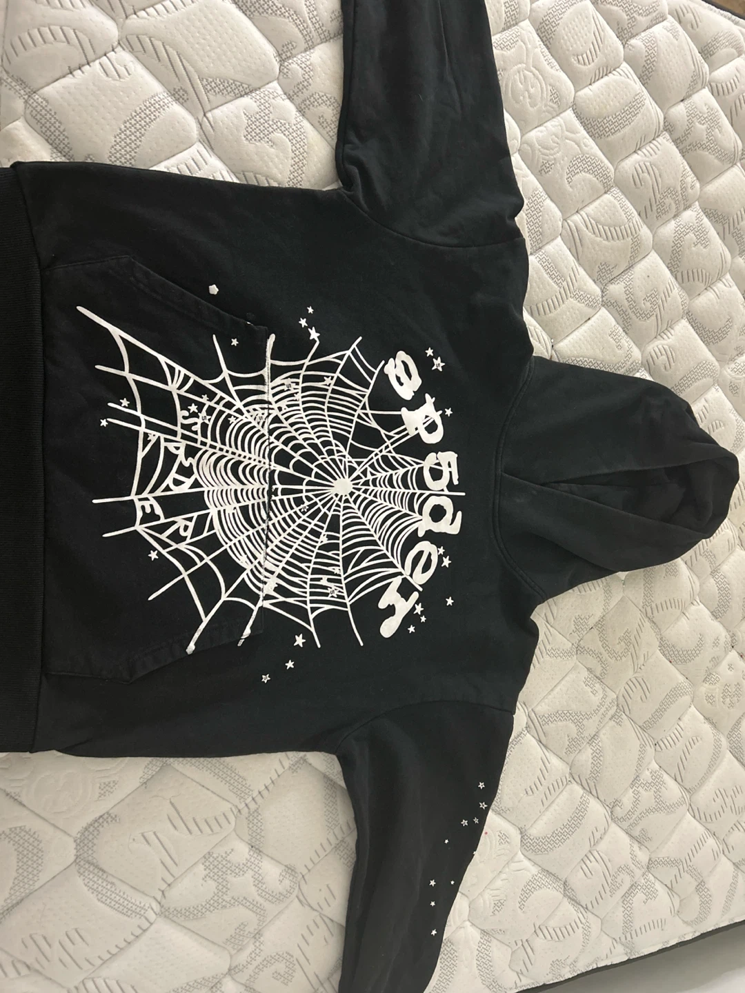 SP5DER Black Spider Web Hoodie - photo 3