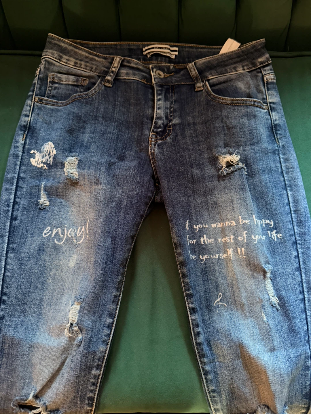 30 Waist Graphic Jeans Denim