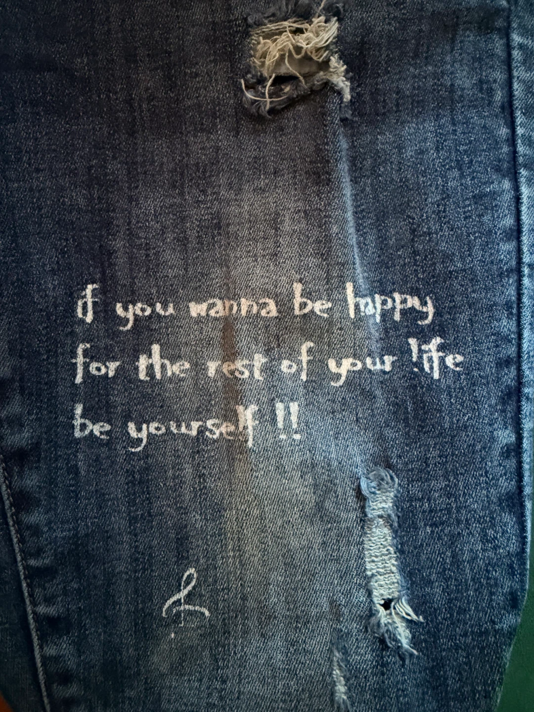 30 Waist Graphic Jeans Denim - photo 2