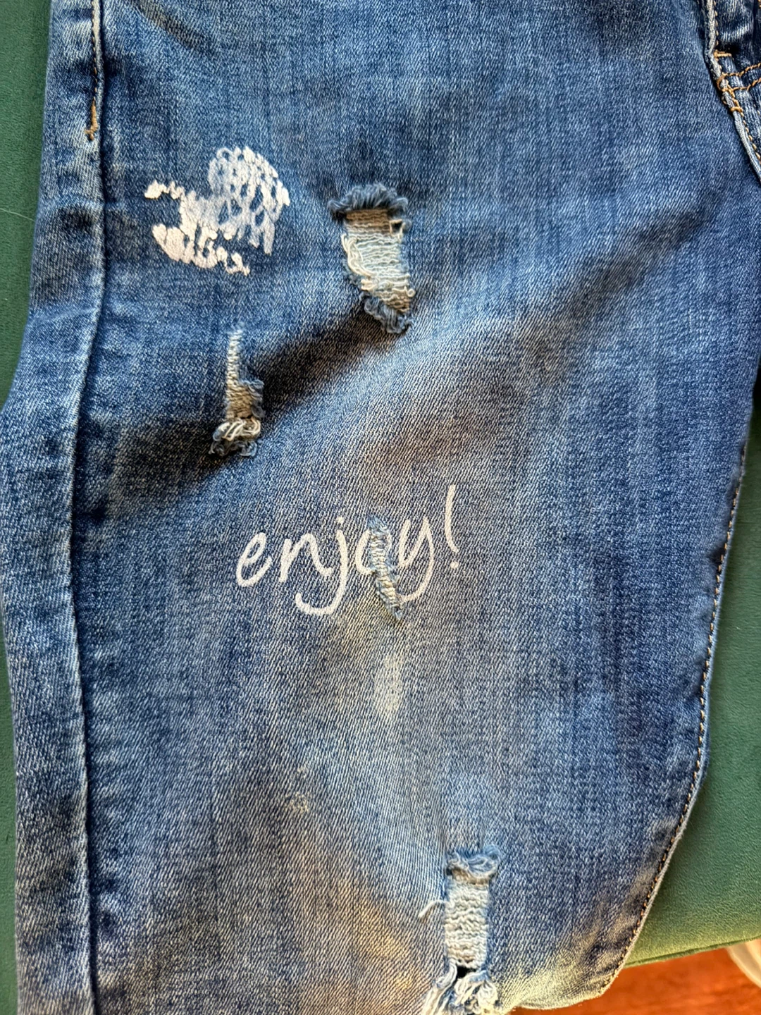 30 Waist Graphic Jeans Denim - photo 3