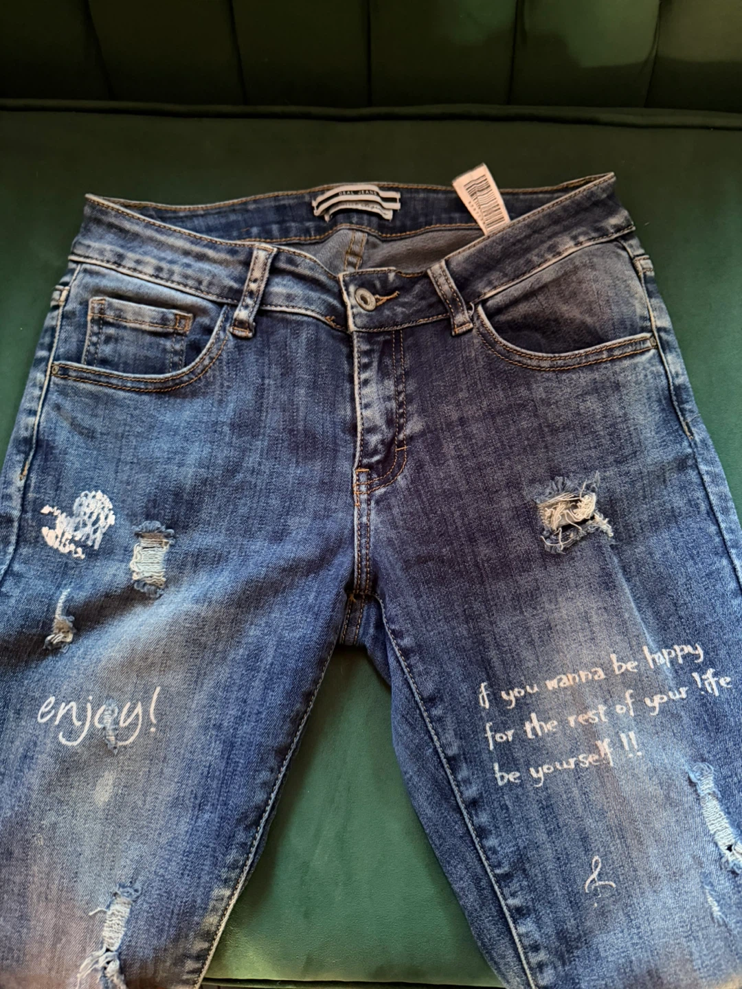 30 Waist Graphic Jeans Denim - photo 4