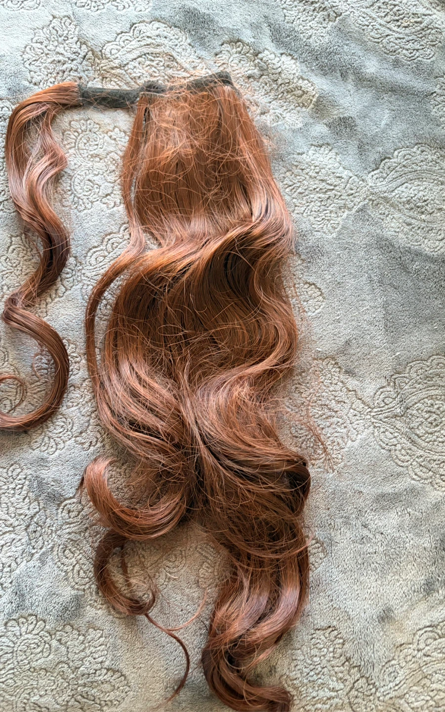 Auburn Wavy Synthetic Ponytail Extension