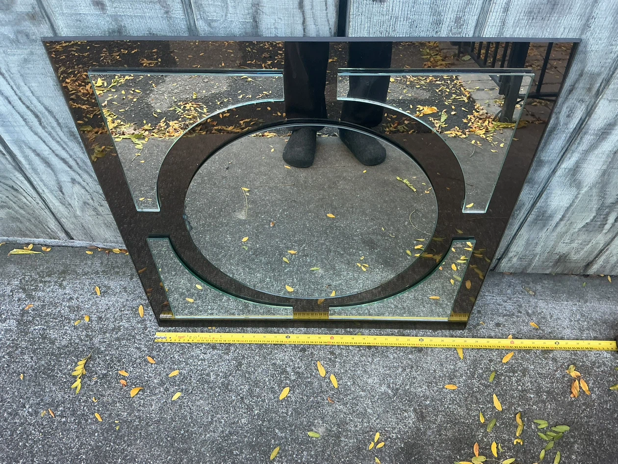 Modern Geometric Wall Mirror with a Circular Centre ! - photo 2