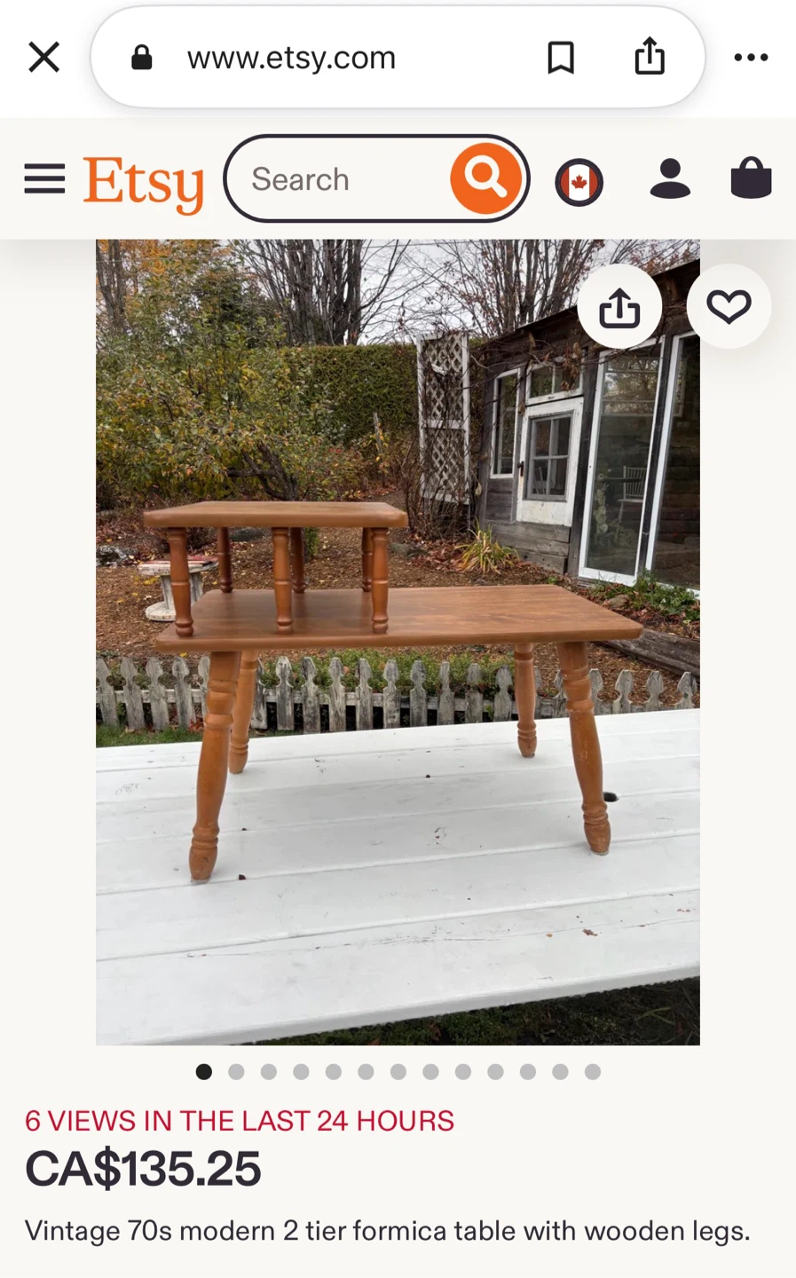 Beautiful Vintage 2-Tiered Side Table - photo 5