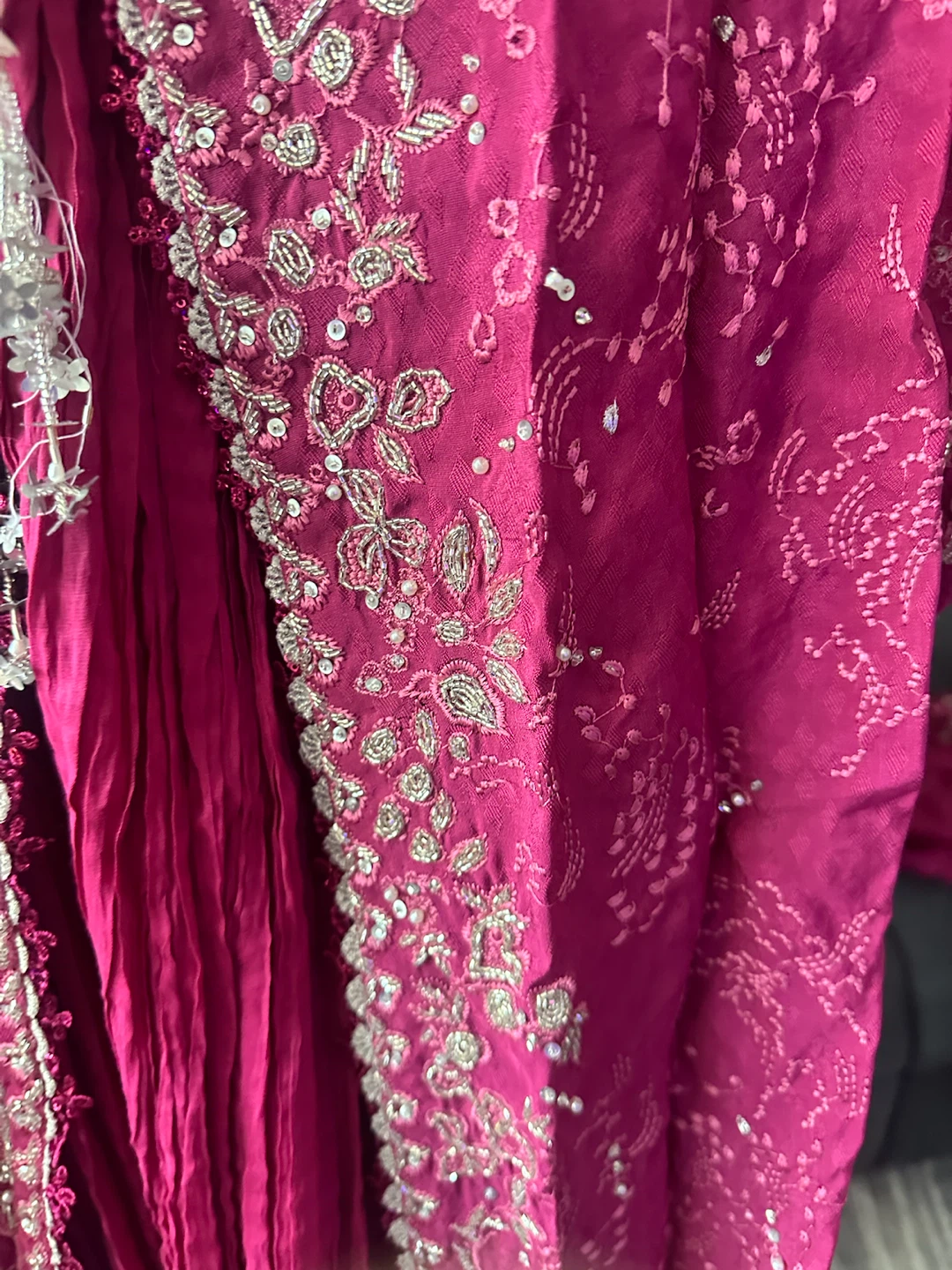 Sofia’s Magenta Embroidered Long Kurta - photo 2