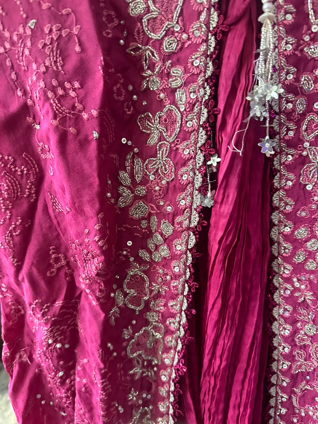 Sofia’s Magenta Embroidered Long Kurta - photo 3