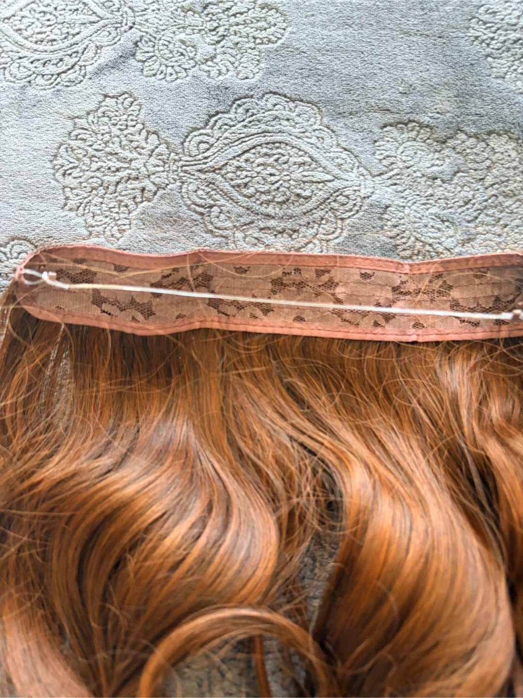 Auburn premium synthetic Wavy Halo Hair Extension 18” - photo 2