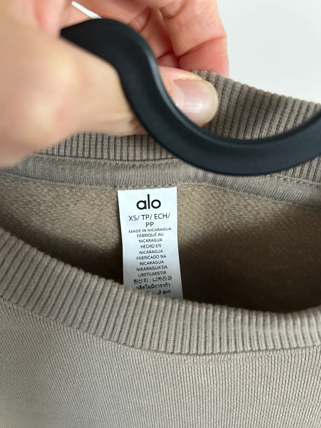 ALO Accolade Crew Neck Pullover, Gravel Color, size XS - photo 4