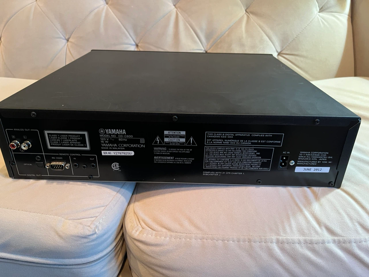 Yamaha CD-C600 Natural Sound Compact Disc Changer