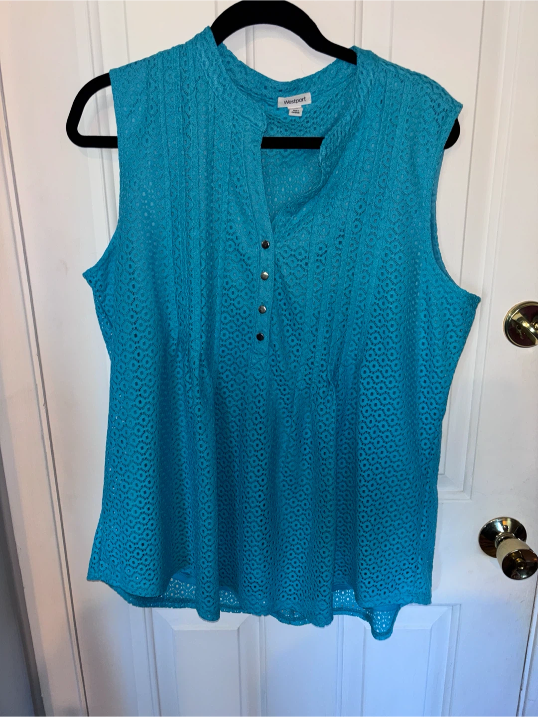 Westport Turquoise Sleeveless Blouse
